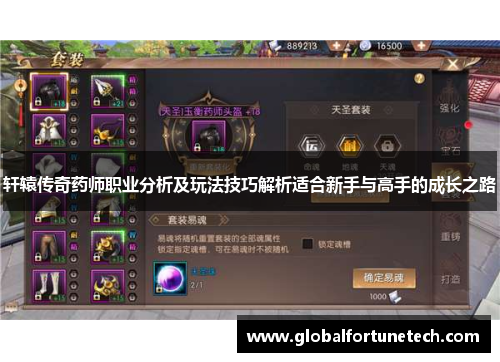 轩辕传奇药师职业分析及玩法技巧解析适合新手与高手的成长之路